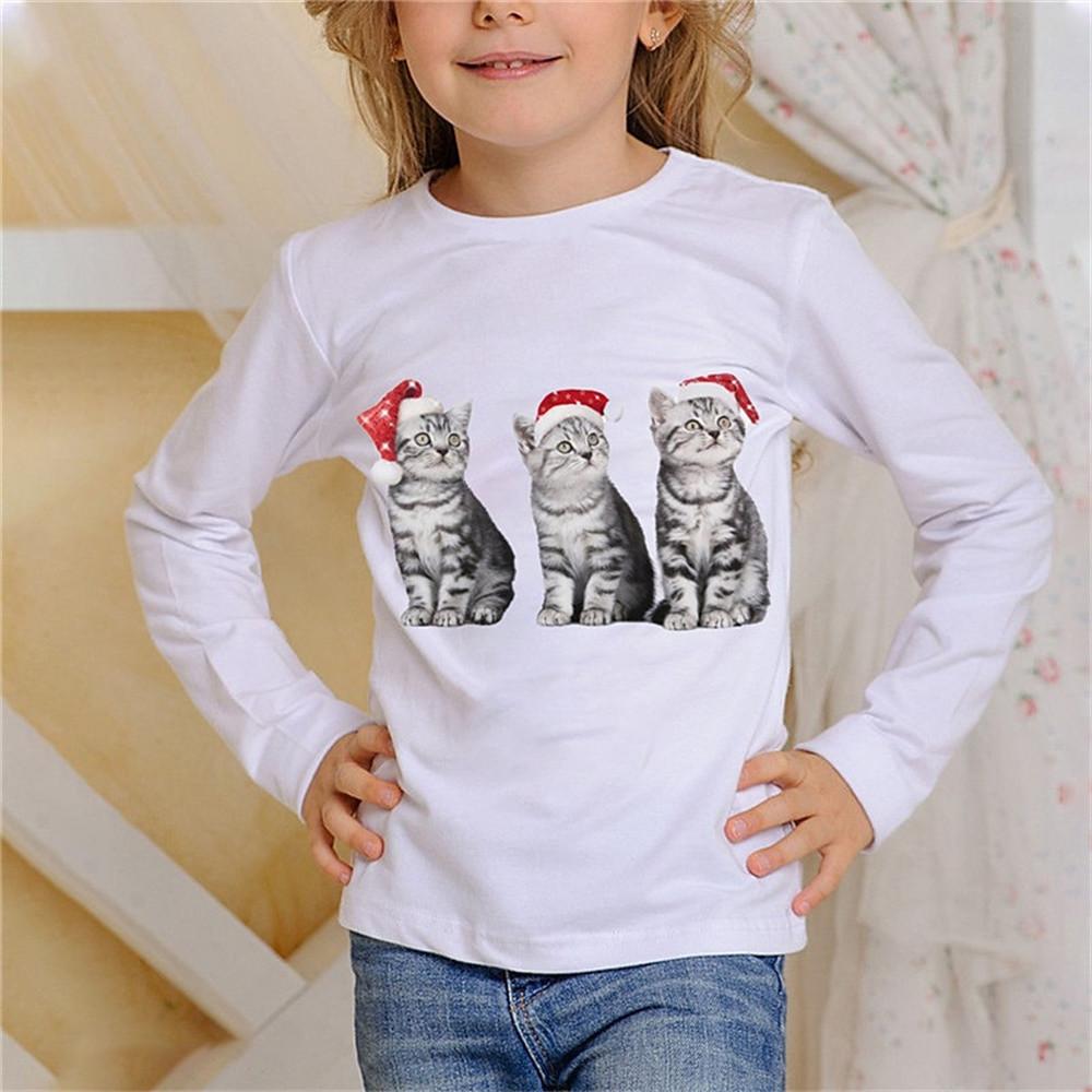 Kid Long Sleeves T-Shirt Fashionable Creativity Christmas Cartoon Animal 3D Print Autumn Casual Sports Versatile Comfortable Loose T-Shirts