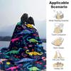1pc Dinosaur Printing Lightweight Flannel Blanket, Comfortable and Warm Blanket, for Camping Sofa Bed and Couch Office, In All Seasons