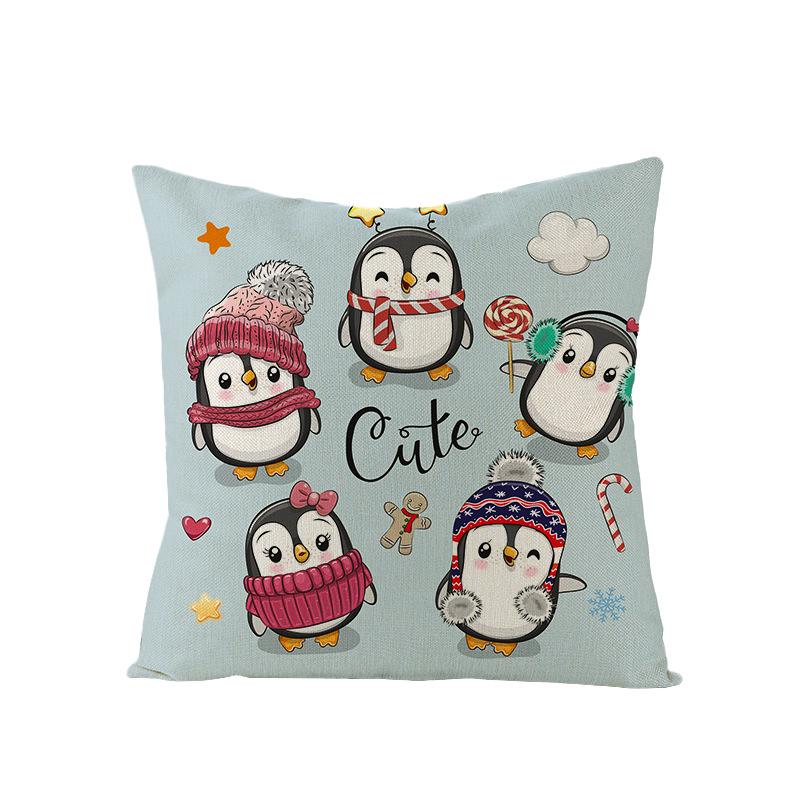Christmas Single Pillowcase Car Sofa Cushion Cover Home Decor Pillowcase