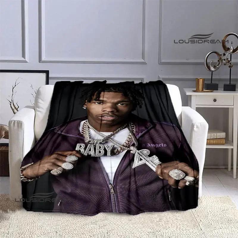 Hip -hop Singer Lil Baby Printing Blanket Picnic Blanket Warm Flannel Blankets Bed Linings Blankets for Beds Birthday Gift