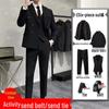 Korean Style Double-Breasted Slim Fit Men's Suit Set - Groomsmen & Groom Wedding Tuxedo