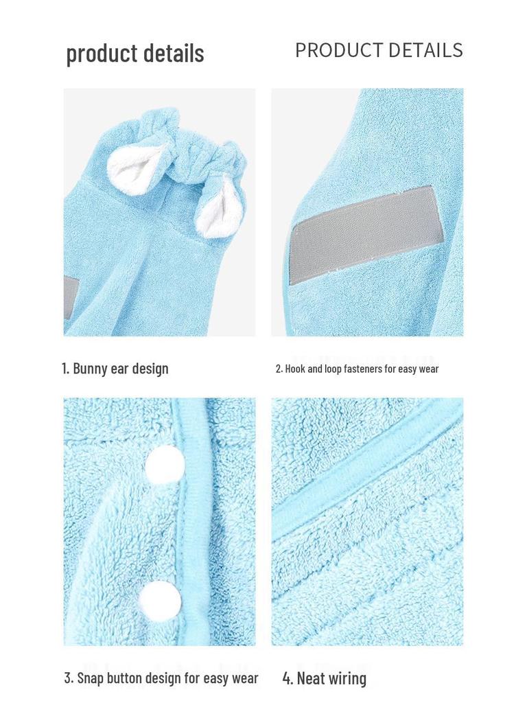 Pet Bathrobe: Quick-Drying, Super Absorbent Hooded Towel for Dogs & Cats