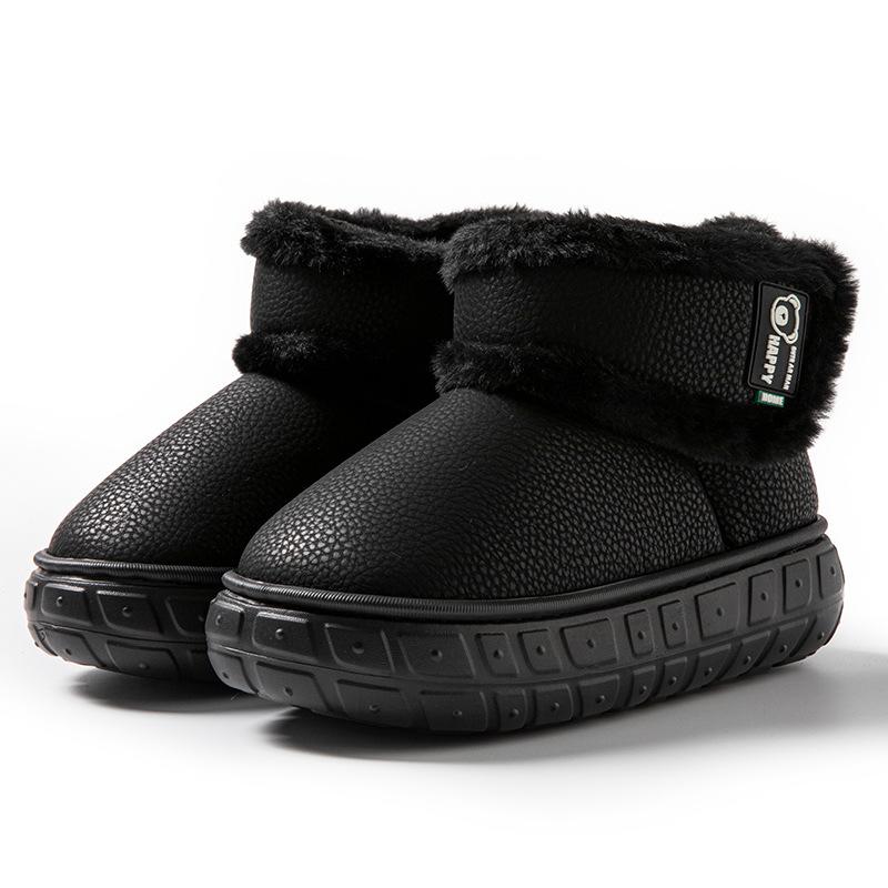 Outdoor Waterproof Bag with Cotton Slippers Women's Winter Home Thick-soled Plus Velvet Warm Cotton Shoes