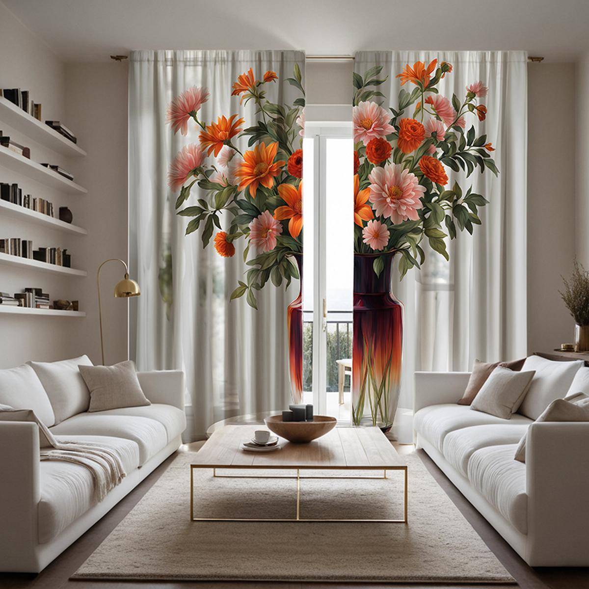 

2 шт. HD Праздник урожая тыква кукуруза сорго декоративная занавеска Желтая завязка цифровая печать занавеска украшение дома стиль Декабрь W52H63inchW132H160cm