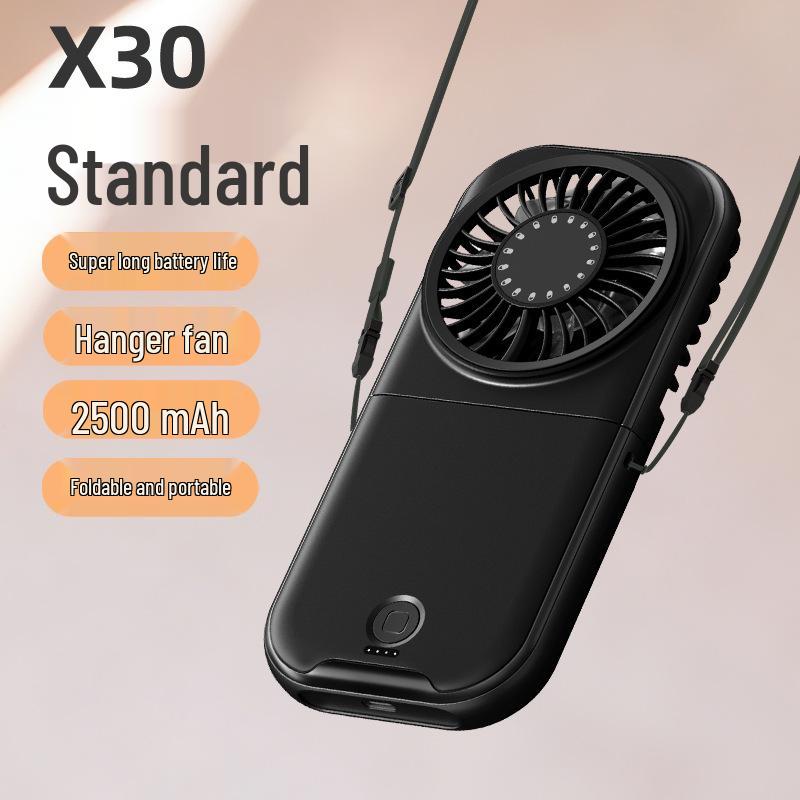 Rechargeable Portable Handheld Fan: Long Battery Life, Folding Design, Neck Hanging, High-Speed Desktop Fan. Folding Small Fan