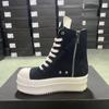 Ro Pentagram Herren Sneaker Damen Schwarzer Canvas Schuh Knöchelstiefel Schnürung Reißverschluss Plateau 6cm Dicke Sohle Hoher Schaft Freizeitschuhe Stiefel