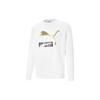 PUMA Sweatshirts Men's White Crew Neck Moderate Regular 531367-02