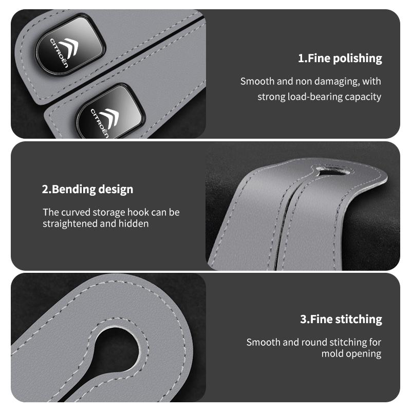 AGY1 Car Seat Back Headrest Hook Strong Load-bearing Storage Hanger For Citroen Jumper Celysee Cactus Picasso Aircross Saxo Grand