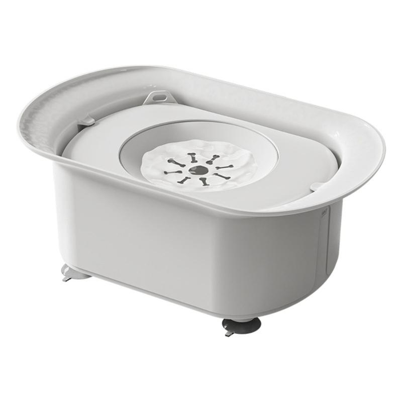Dogs Water Dispenser Spill Proof Bowl Spill Proof Design for Large Dog Slip Resistant белый