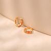 K Gold Plated Copper Zircon Inlaid Enamel Delicate Hoop Earrings For Women