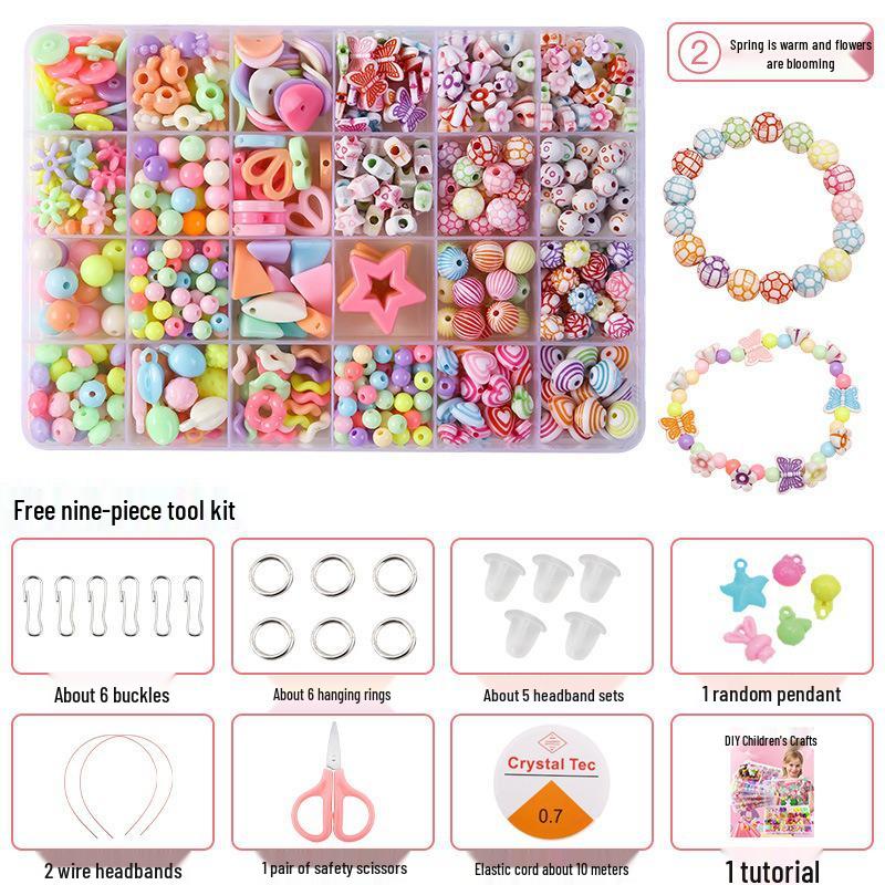 Kids' Handmade Bracelets DIY Gift Set for 8-Year-Old Girls - Beading Materials Included