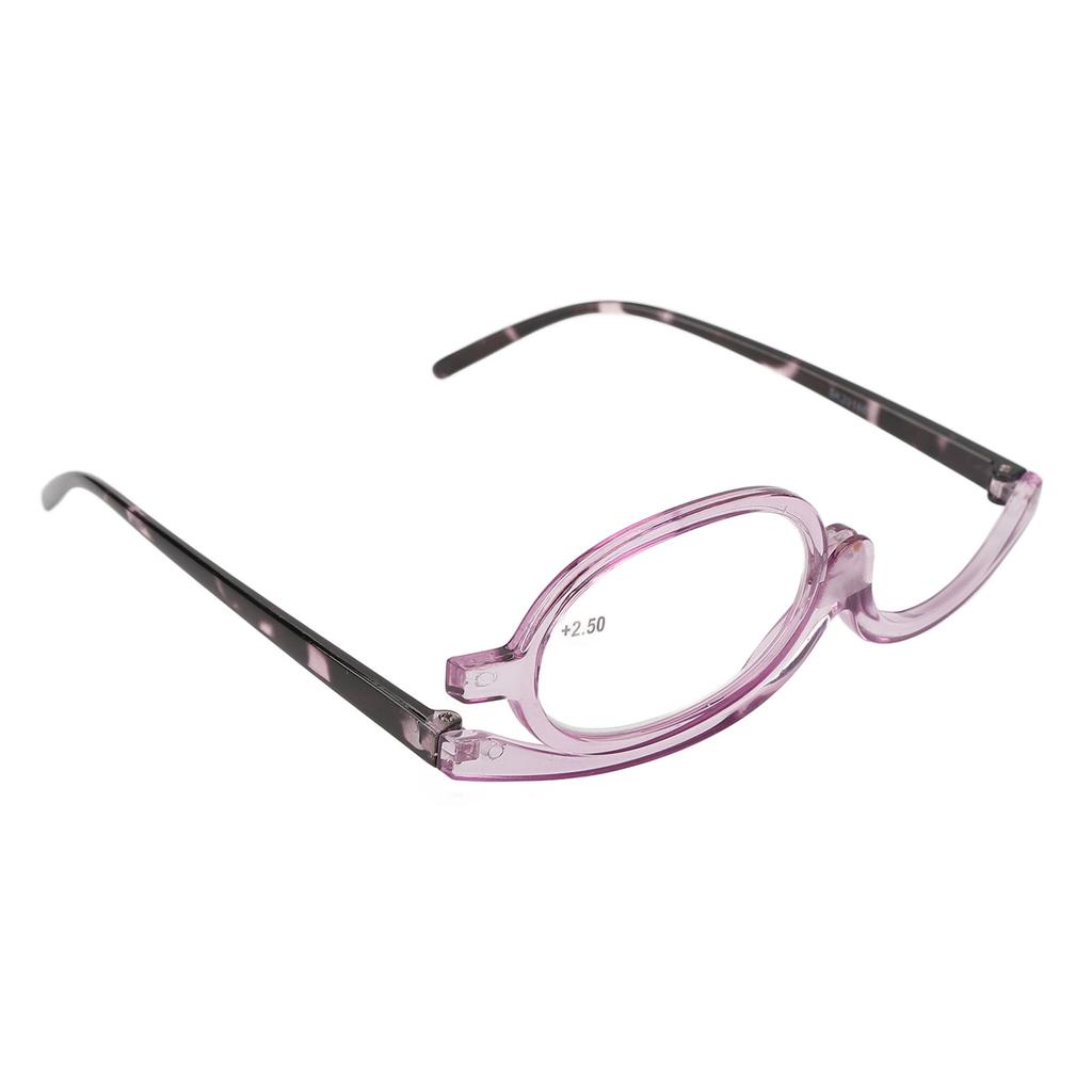 Make-up Lesebrille Einzelglas Vergrößerungs Flip-Down Rotierende Make-up Brille für Augen +2,50