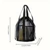 Travel Large Capacity Mesh Nylon Cosmetic Bag Organizer Foldable Casual Mesh Drawstring Bags Rope Bundle Pocket Swim Washing Bag