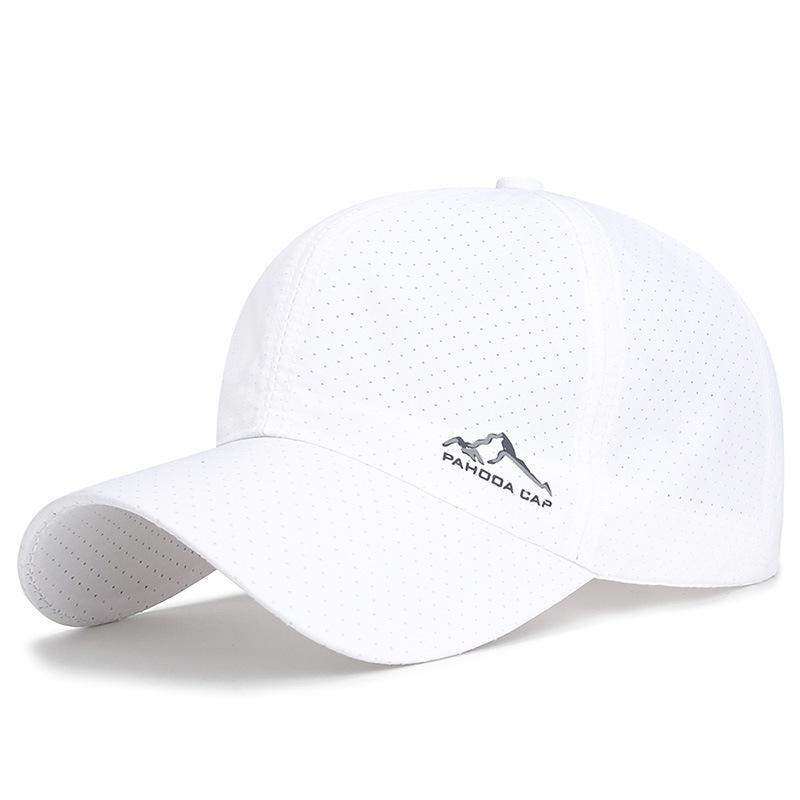 Breathable Mesh Quick-Dry Baseball Cap, Lightweight Outdoor Sports Hat with Mountain Logo for Men & Women
