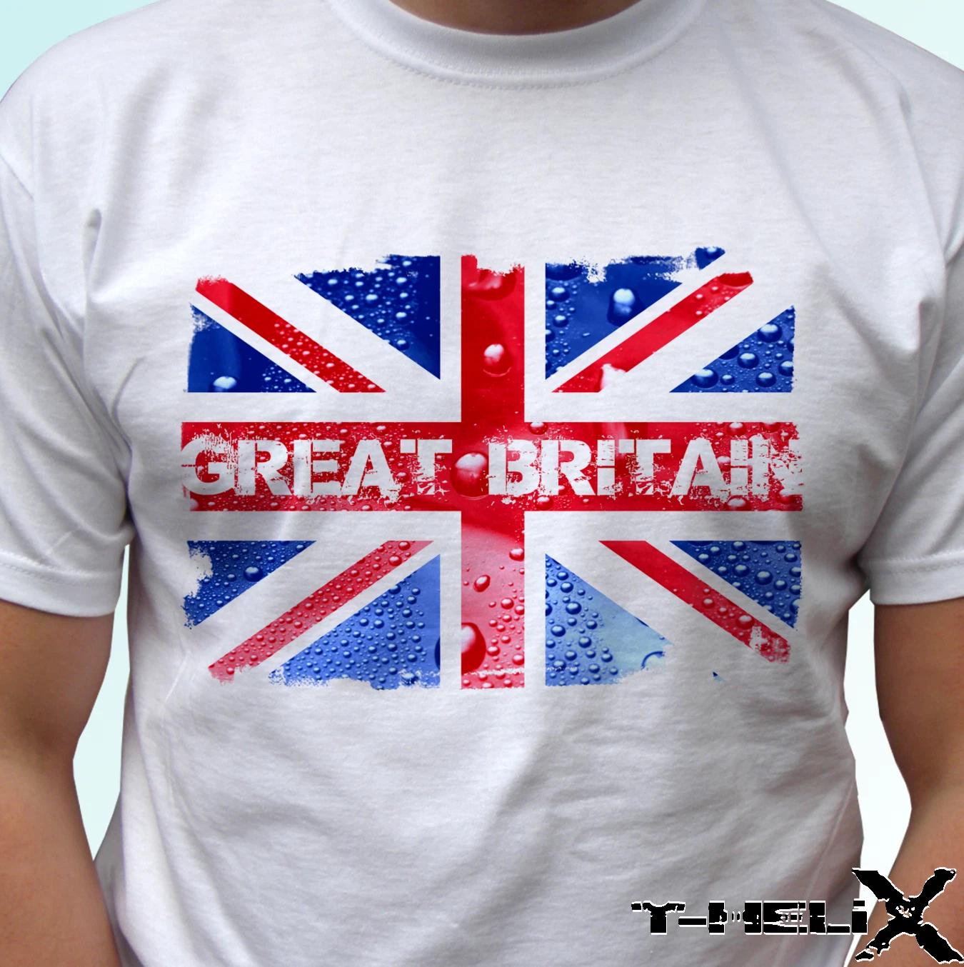 

Great Britain - white kids boys T-Shirt top GB flag design - s s kids & baby sizes 130