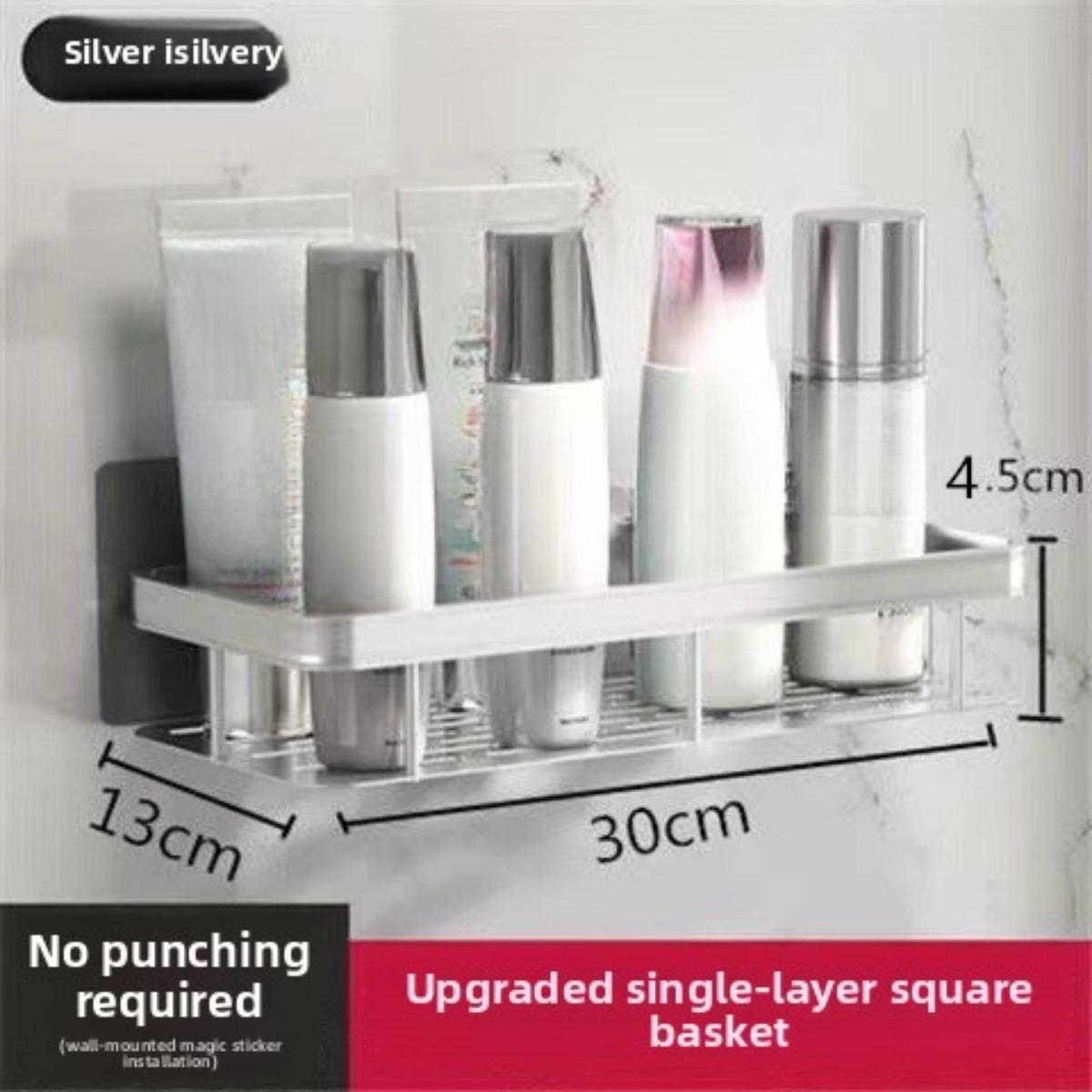 

Легкая роскошная полка, вешалка для полотенец в ванной, полка для хранения вещей, неперфорированная полка в ванной, полка на присоске в ванной 33