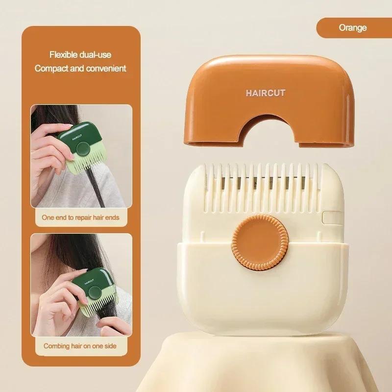 2 In 1 Hair Trimmer and Comb Multi-Functional Split Ends Cutter Portable Haircutting Tools Home DIY Beauty Hairstyling Supplies