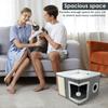 Cat Beds Foldable Indoor Cat House with Ball and Scratch Pad Durable Comfortable Square Kitty Hideaway Pet Supplies Accessories