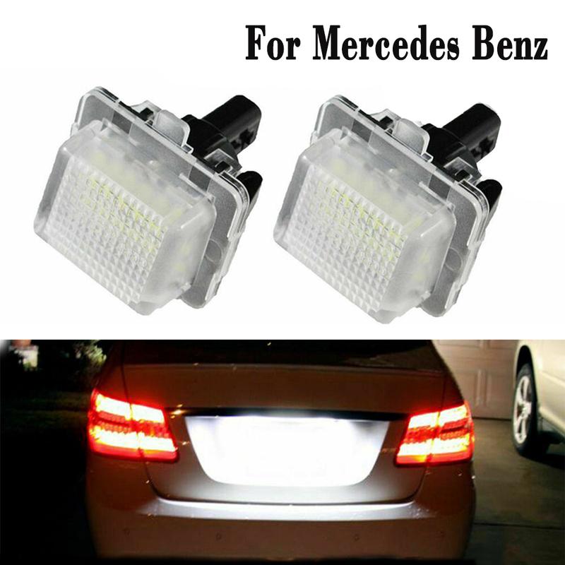 2 Pcs Canbus LED Car Number License Plate Light Assembly Auto Lamp Luces 6000K For Mercedes Benz W204 W221 W207 W218 W212 W216