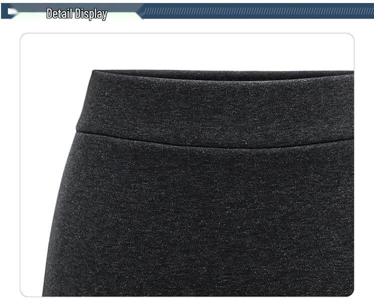 Women's Plus Size Fleece-Lined Hip-Wrap Culottes Leggings - Warm, Slimming, Small Leg Fit for Autumn/Winter