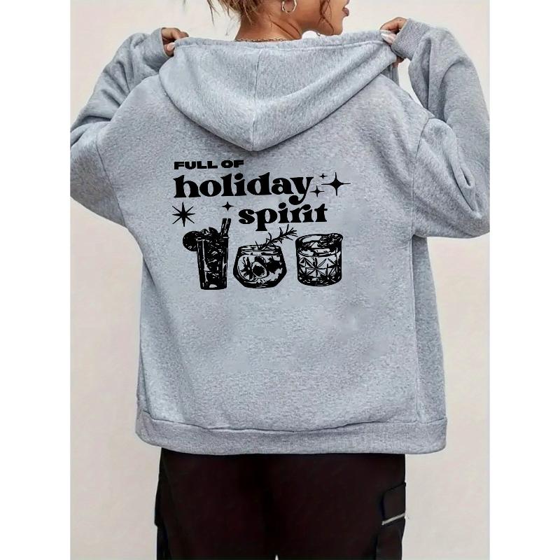 Warm Hooded Jacket Fleece Lined Full Zip Windproof Elastic Cuff Fall Winter Outdoor Daily Coat XXL светло-серый