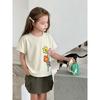 27Home Brand Export Children's Clothing 2026 Summer Floral Pure Cotton Short-Sleeved T-Shirt Girls Baby Clothes Korean Style