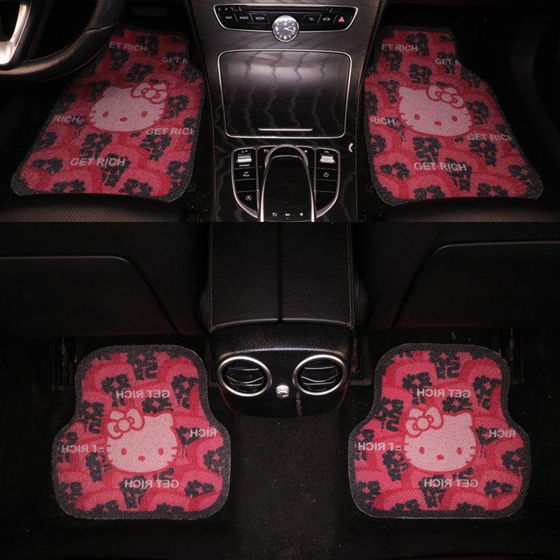 Car Floor Mat for the Driver's Seat, Cute, Wear-Resistant, New Style, Non-Slip, Dirt-Resistant, Single-Piece Carpet-Style Car Mat for Girls