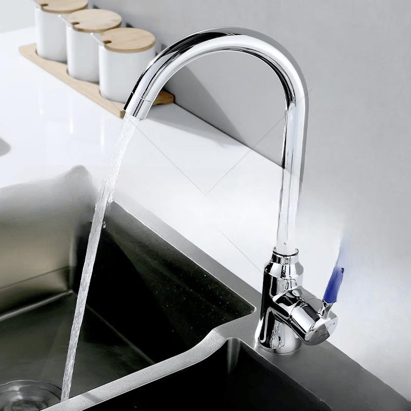TLXT Brass Wall-Mounted Thermostatic Kitchen Faucet