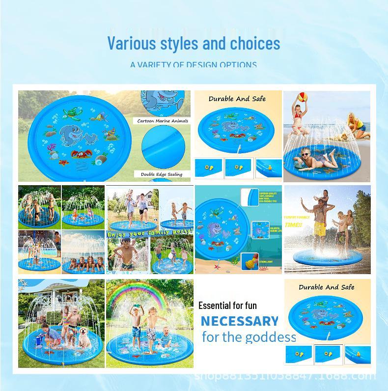 Children's Outdoor Inflatable Sprinkler Pad Pool - PVC Water Play Toy for Backyard