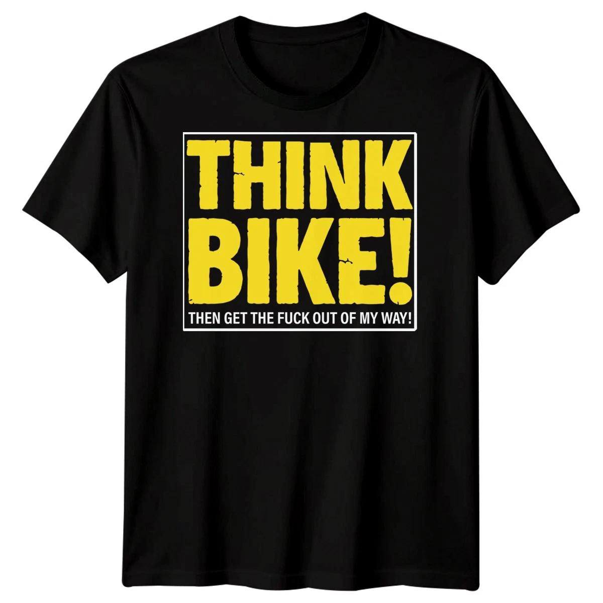 Think Bike Bike Attitude Cycling Mens Graphic Tee M
