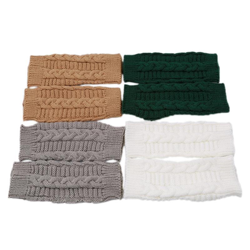 Women Long Fingerless Gloves Winter Mitten Knitted Warmer Arm Sleeve Warm Punk Soft Fingerless Unisex Gloves For Women