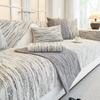 Chenille Sofa Cover Four Seasons Universal Sofa Pad Solid Color Striped Sofa Mat for Living Room Non-Slip L Shaped Couch Cushion