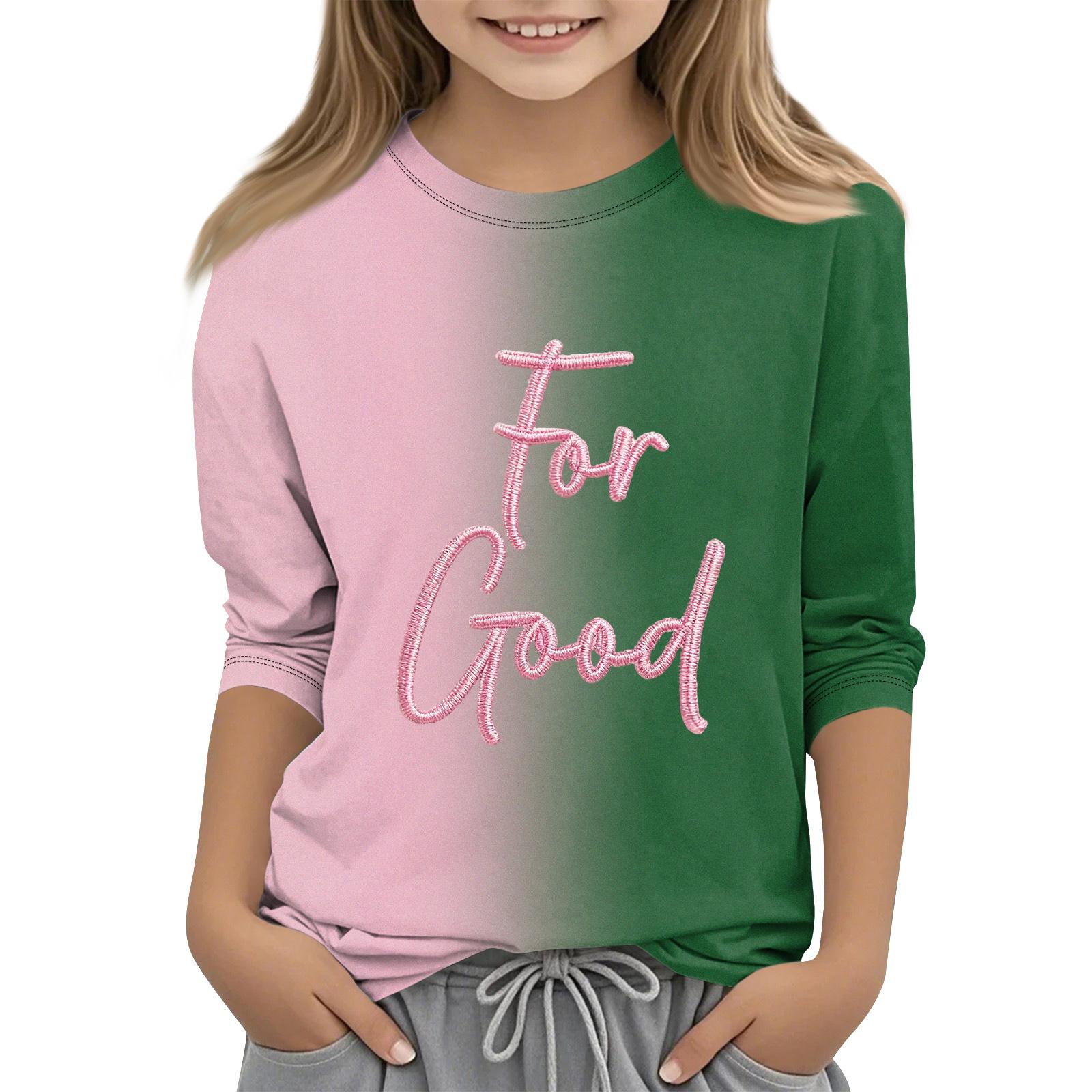 

Детская повседневная футболка с круглым вырезом и принтом «День независимости» с рукавом 3/4 140