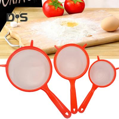 3 Adet Gıda Elek Asılı Delik Tasarımı Örgü Kepçe Süzgeç Ev Mutfak için Hafif Dayanıklı Filtre Elek