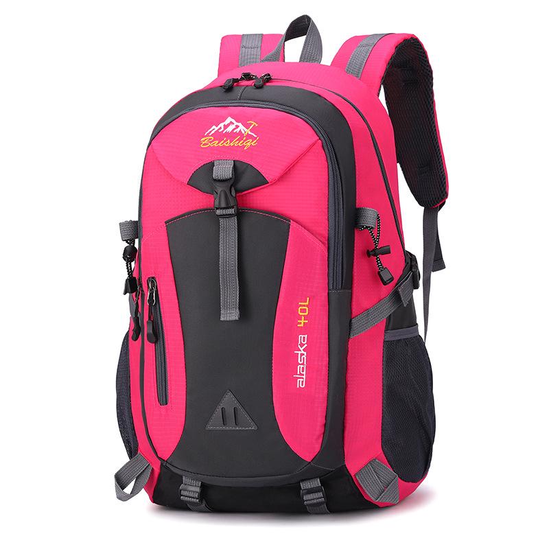 Large Capacity Unisex Outdoor Hiking Backpack with Breathable Back Pad and Dual Support for Fitness.