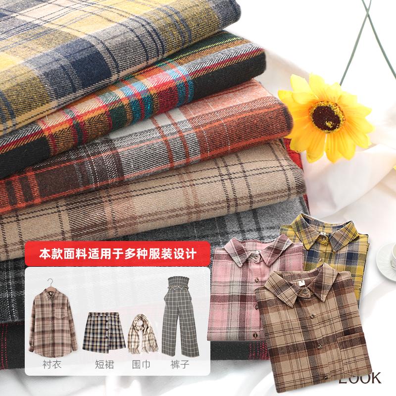 Medium/Thick Classic and Stylish Scottish Checks Polyester Cotton Fabric for Sewing Ladies Skirt,Tartan Designer Fabric