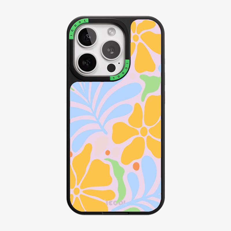 Replaceable Back Plate Mobile Phone Case Iphone15 Flower Apple 14pro Removable Magnetic Two-in-one Can Be Changed At Will