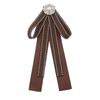 Coffee Brown Necktie Fashion School Uniform Bow Tie Solid Color Necktie for Women's Shirts