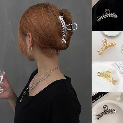 4 Barvy Design Rybí Kosti Žena Vlasové Sponky Klipy Módní Kovové Velké Sponky do Vlasů Punk Styl Sponky Dívčí Vlasové Doplňky