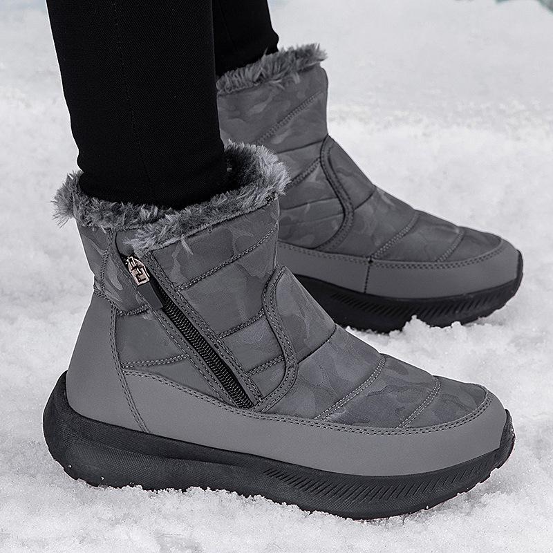 Herbst und Winter Übergröße Außenhandel Schneestiefel Herren Samt warm hoch geschnitten lässig weich besohlt sportlich lässige Schuhe Outdoor Baumwollschuhe