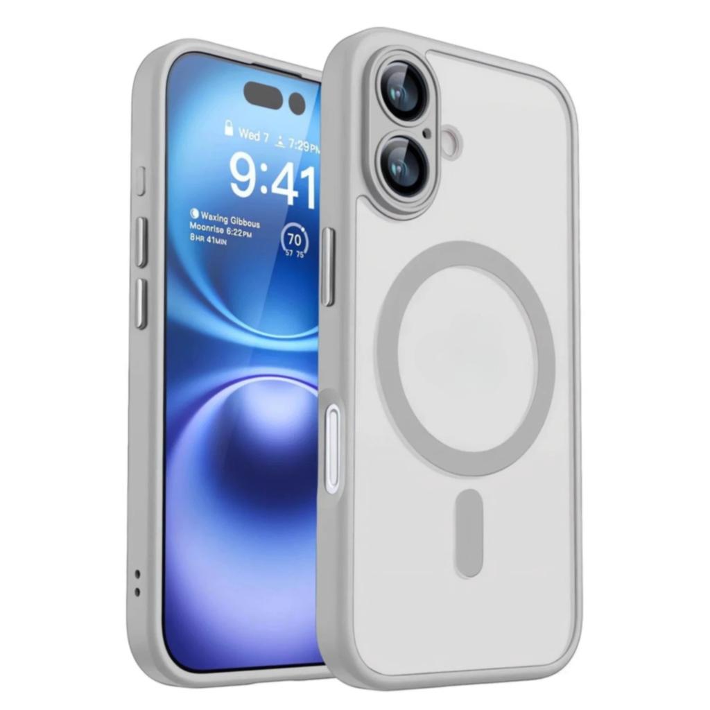 Luksusowe Magnetyczne Matowe Półprzezroczyste Odporne na Wstrząsy Etui Dla iPhone 17 16 15 14 Plus 13 12 17 Pro Max Dla Magsafe Pokrowiec do Ładowania Bezprzewodowego