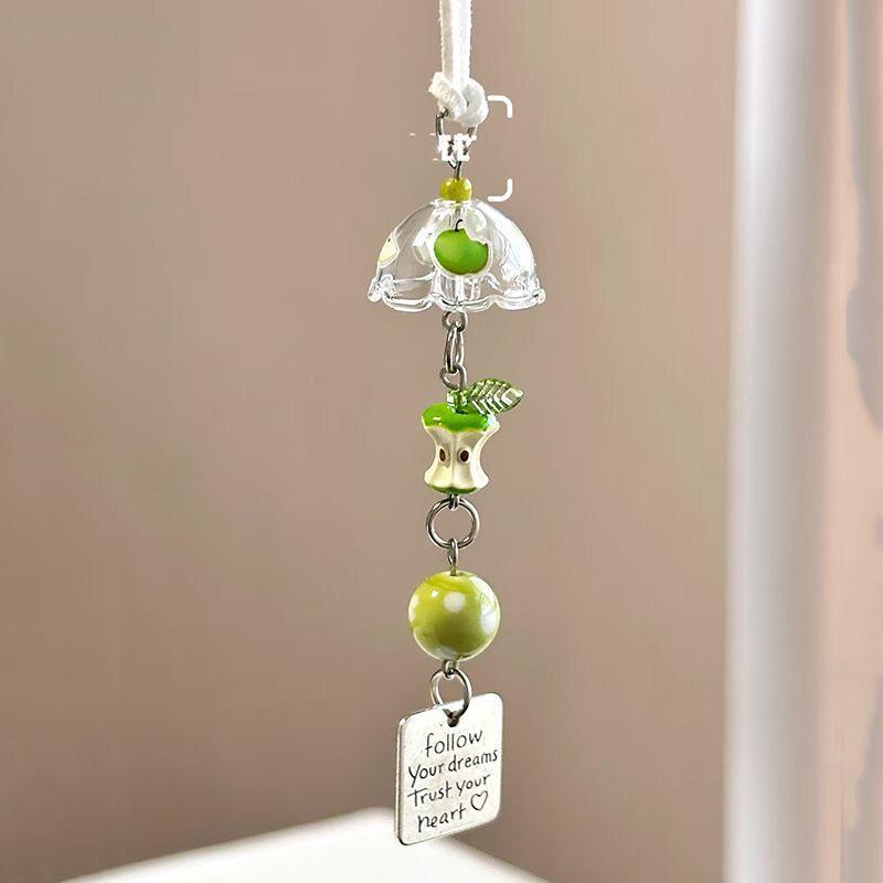 Jellyfish Star Lucky Leaf Wind Chime Keychain & Phone Lanyard Pendant