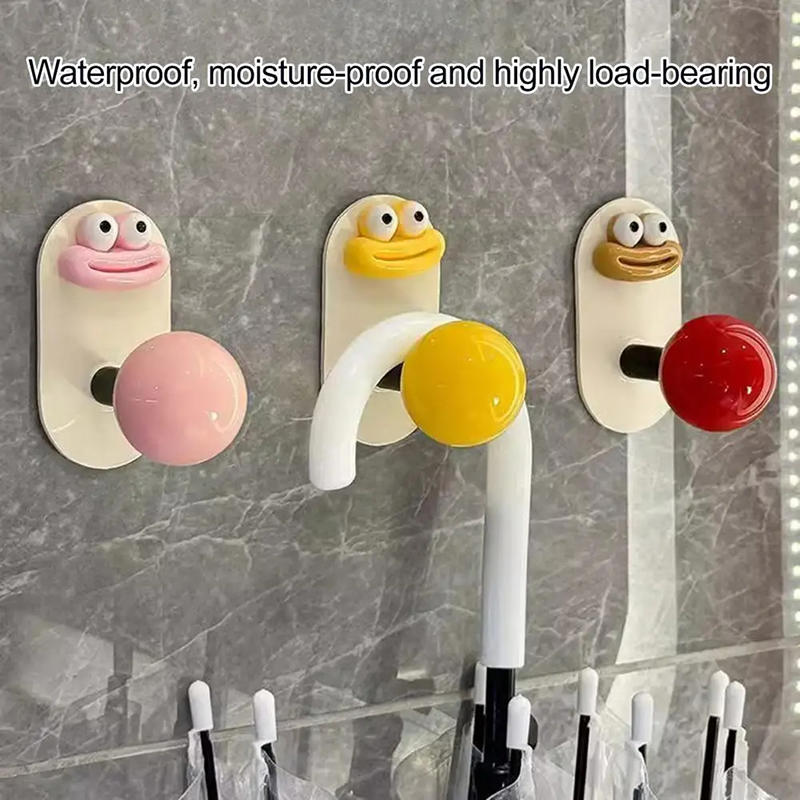 4 Pcs Bathroom Hook No Drilling No Trace Clothes Hook Strong Load-Bearing Bathroom Towel Adhesive Hook