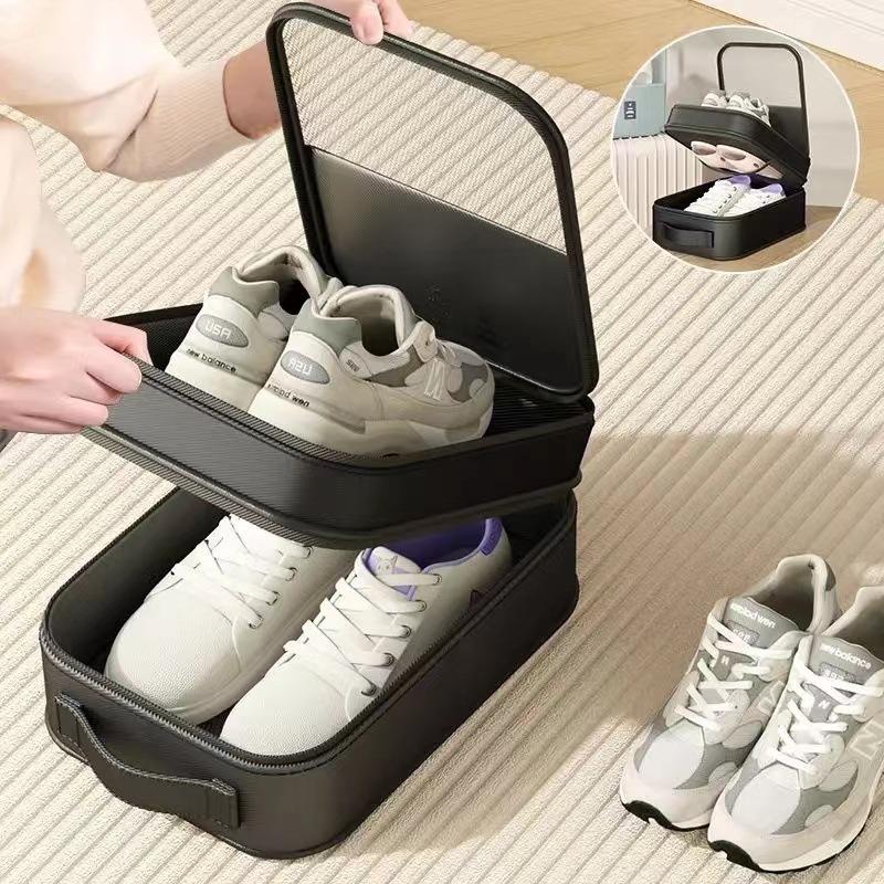 

Travel shoe storage bag - hanging storage box, large capacity, multifunctional, machine washable, чёрный