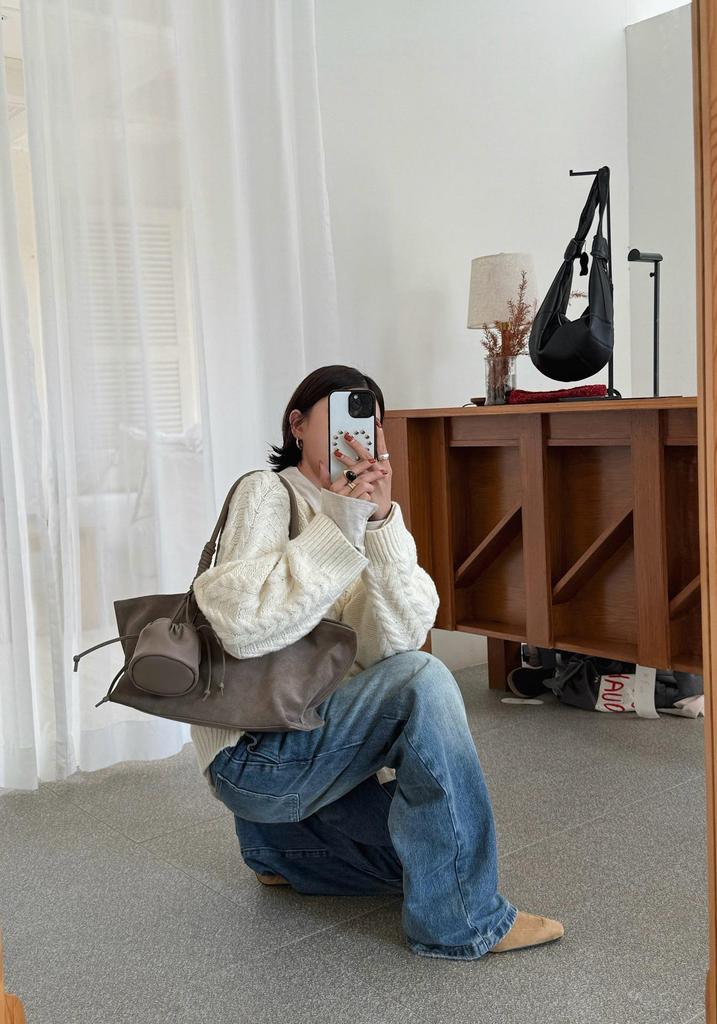 Duoduo Frosted Leather Tote Bag - New Styles, Simple, Large Capacity Shoulder Bag