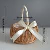 Woven Flower Basket Rattan Storage Multi-functional Hand-Held Wicker Baskets Pot Picnic for Wedding Decor