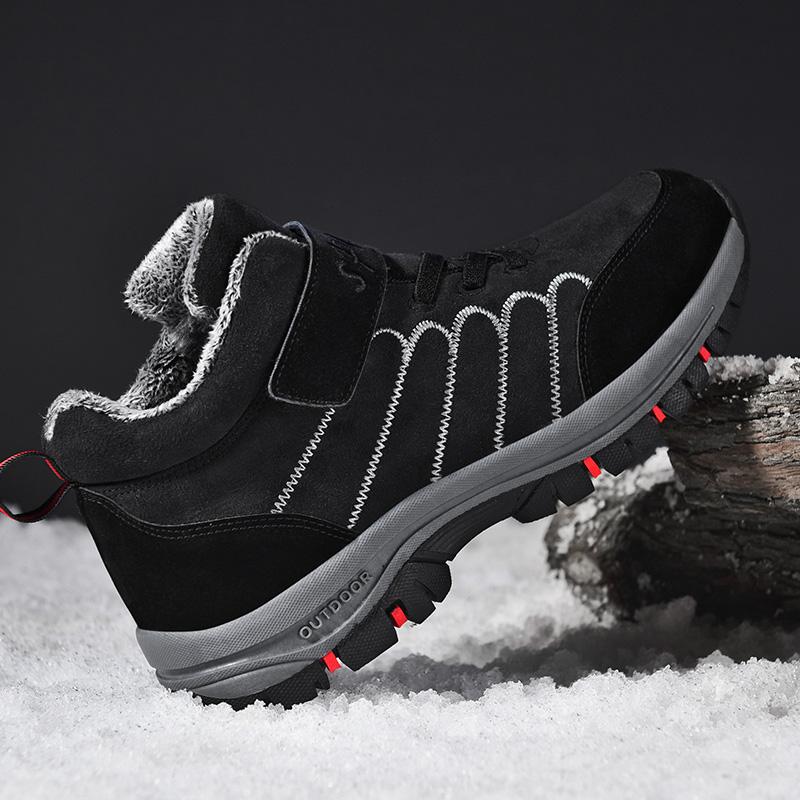 Winter Herren Stiefel Damen Wasserdicht Wildleder Warm Schnee Stiefel Herren Arbeit Freizeit Schuhe High-Top Rutschfest Knöchel Plateau Stiefel Herren Größe 48