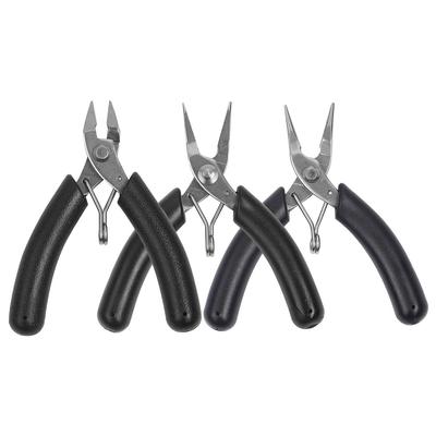 Schwarze Edelstahl Schmuckzange DIY Herstellung Hilfshandwerkzeug 1 Stk