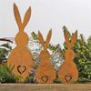 3Pcs Rabbit Yard Plugin Emblems Animal Yard Decor Rabbit Garden Stakes Garden Rabbit Stake Yard Gardening Decor Outdoor