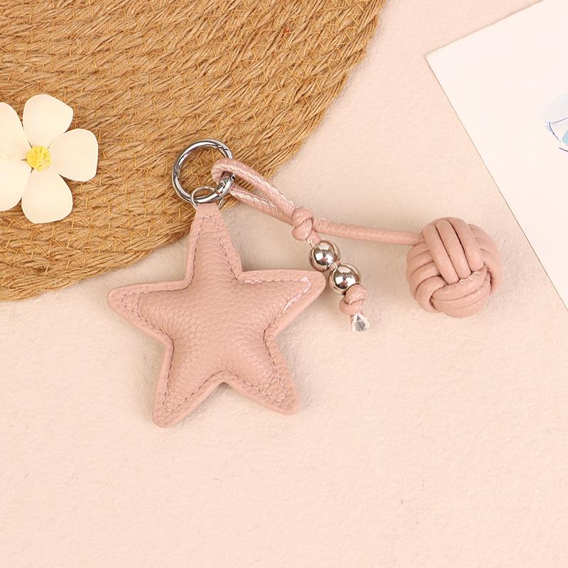 

Звезда из искусственной кожи брелок пятиконечная звезда брелок кулон женская сумка подвески универсальная сумочка подвесное украшение розовый